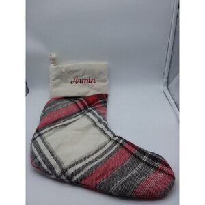 Pottery Barn Armin Hamilton Plaid Christmas Holiday Stocking Xmas